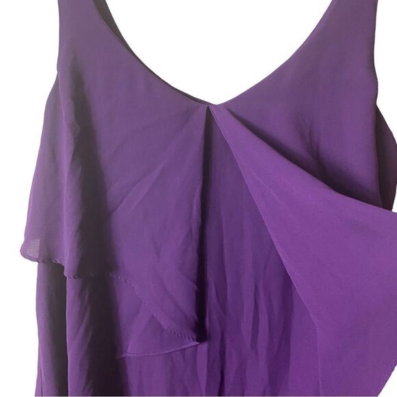 Anthropologie Pins & Needles Sz Med Sleeveless Purple Mini Flowy Tiered Dress - Picture 3 of 5